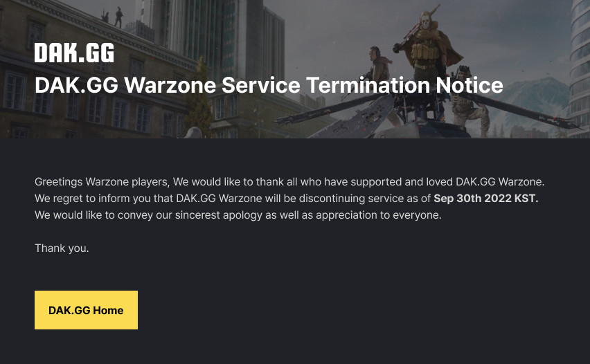 Goodbye Warzone